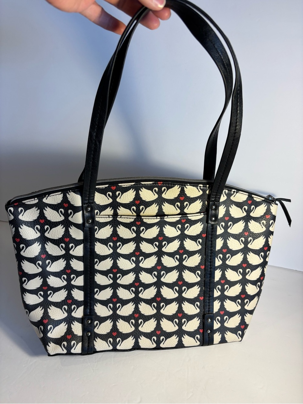 Relic Black Swan Print Tote Bag - Women
